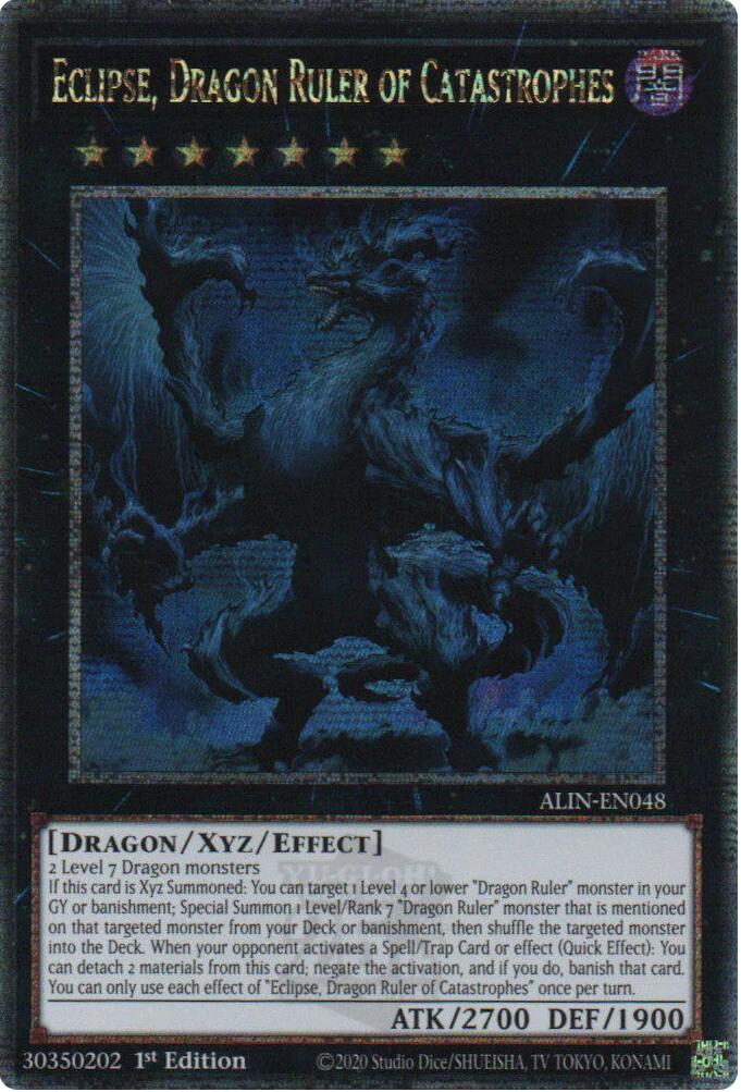 Eclipse, Dragon Ruler of Catastrophes [ALIN-EN048] Quarter Century Secret Rare | Exor Games Bridgewater