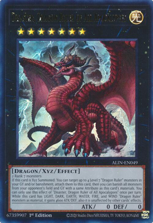 Disaster, Dragon Ruler of All Apocalypses [ALIN-EN049] Ultra Rare | Exor Games Bridgewater