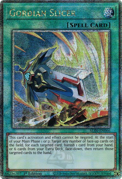 Gordian Slicer [ALIN-EN066] Quarter Century Secret Rare | Exor Games Bridgewater