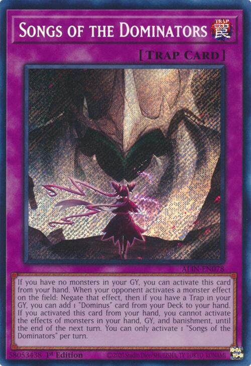 Songs of the Dominators [ALIN-EN078] Secret Rare | Exor Games Bridgewater