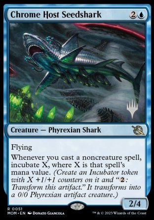 Chrome Host Seedshark (Promo Pack) [March of the Machine Promos] | Exor Games Bridgewater