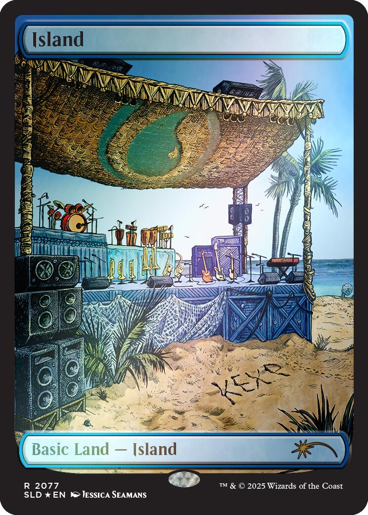 Island (2077) (Rainbow Foil) [Secret Lair Drop Series] | Exor Games Bridgewater