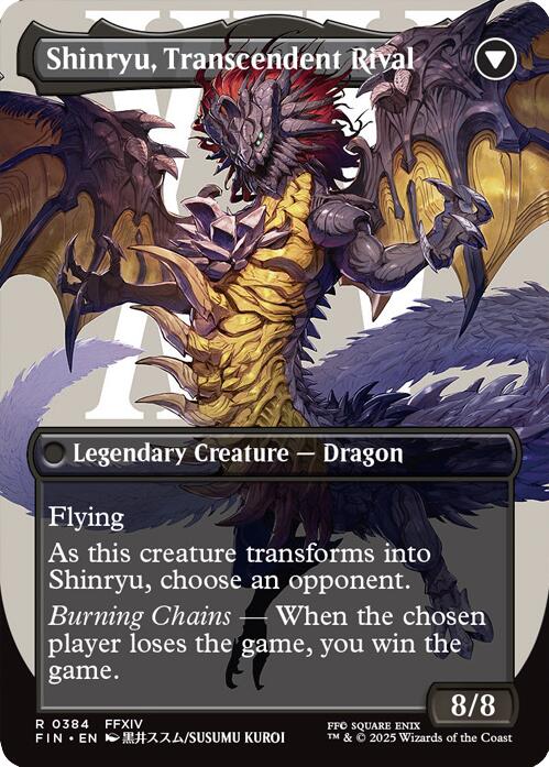 Zenos yae Galvus // Shinryu, Transcendent Rival (Borderless) [FINAL FANTASY] | Exor Games Bridgewater
