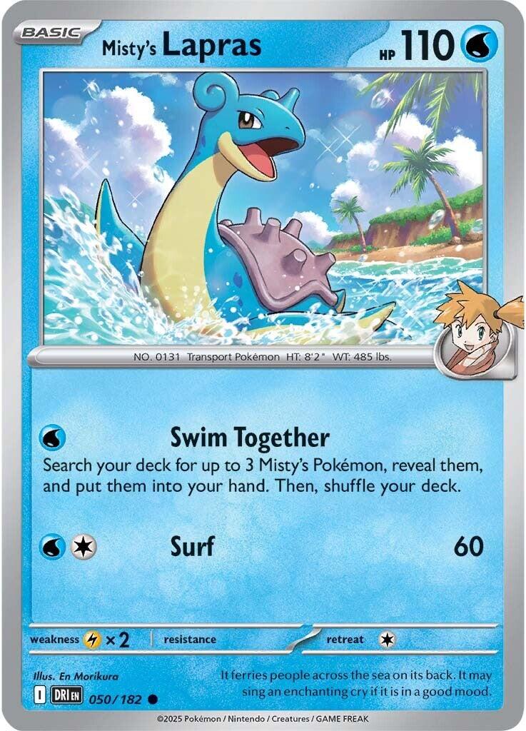 Misty's Lapras (050/182) [Scarlet & Violet: Destined Rivals] | Exor Games Bridgewater