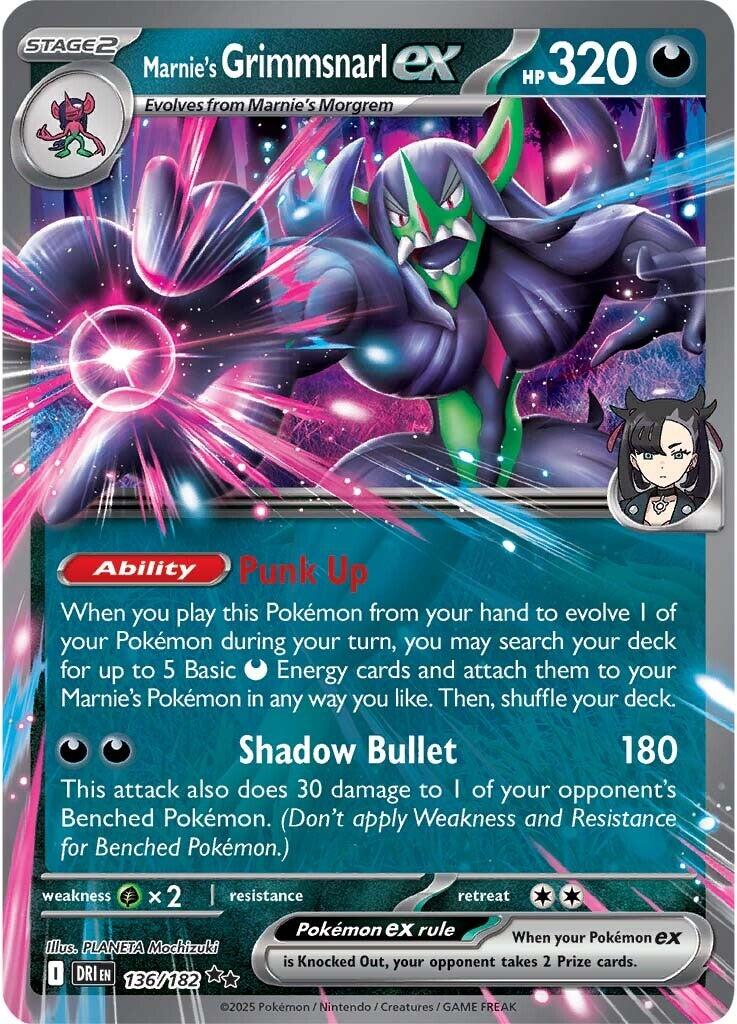 Marnie's Grimmsnarl ex (136/182) [Scarlet & Violet: Destined Rivals] | Exor Games Bridgewater