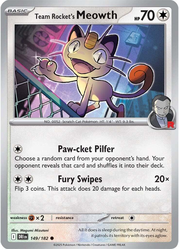 Team Rocket's Meowth (149/182) [Scarlet & Violet: Destined Rivals] | Exor Games Bridgewater