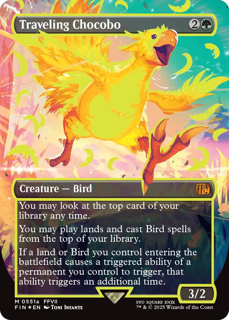 Traveling Chocobo (Borderless) (Neon Ink Yellow) [FINAL FANTASY] | Exor Games Bridgewater