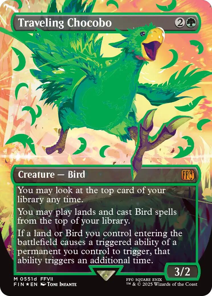 Traveling Chocobo (Borderless) (Neon Ink Green) [FINAL FANTASY] | Exor Games Bridgewater