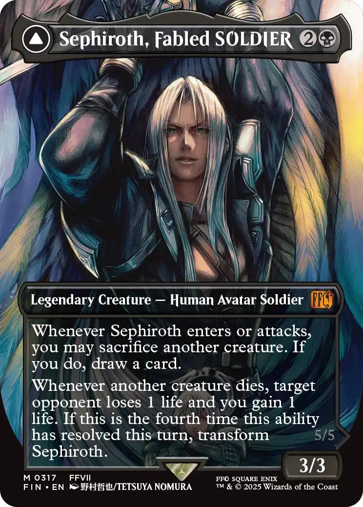Sephiroth, Fabled SOLDIER // Sephiroth, One-Winged Angel (Borderless) (0317) [FINAL FANTASY] | Exor Games Bridgewater