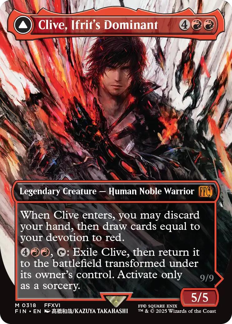 Clive, Ifrit's Dominant // Ifrit, Warden of Inferno (Borderless) (0318) [FINAL FANTASY] | Exor Games Bridgewater
