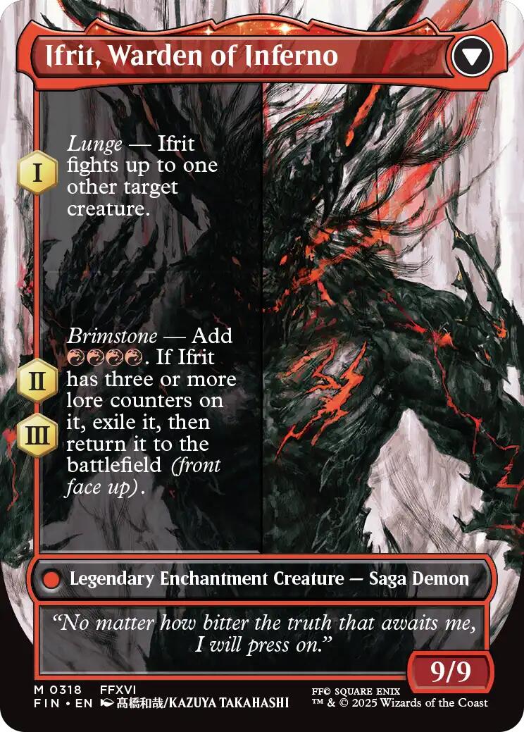 Clive, Ifrit's Dominant // Ifrit, Warden of Inferno (Borderless) (0318) [FINAL FANTASY] | Exor Games Bridgewater