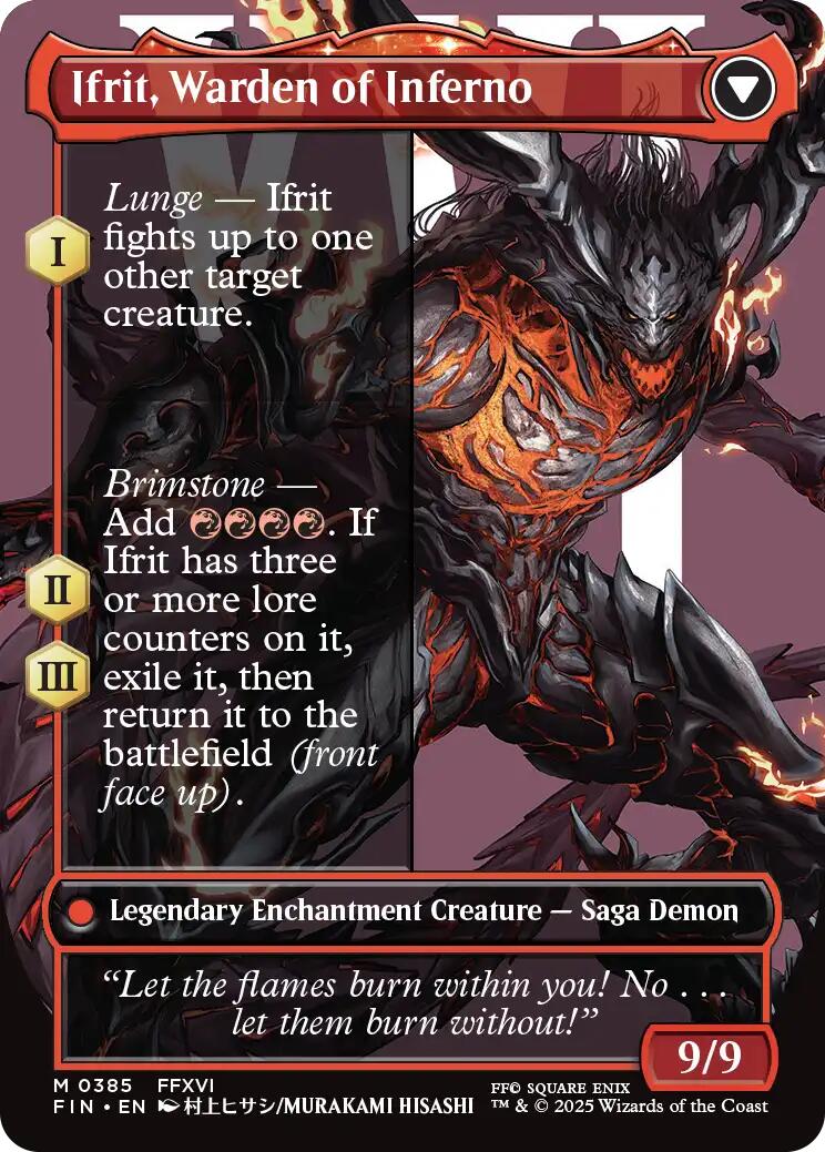 Clive, Ifrit's Dominant // Ifrit, Warden of Inferno (Borderless) (0385) [FINAL FANTASY] | Exor Games Bridgewater
