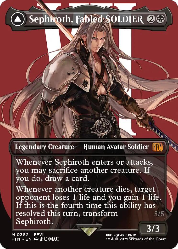 Sephiroth, Fabled SOLDIER // Sephiroth, One-Winged Angel (Borderless) (0382) [FINAL FANTASY] | Exor Games Bridgewater