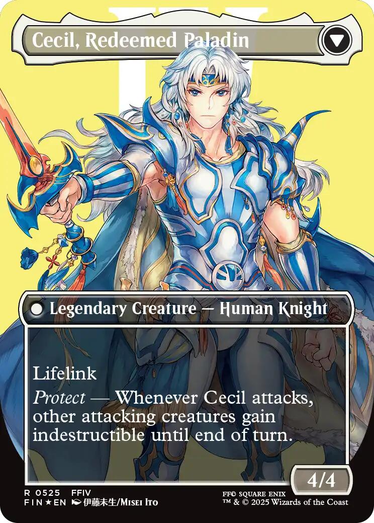 Cecil, Dark Knight // Cecil, Redeemed Paladin (Borderless) (Surge Foil) [FINAL FANTASY] | Exor Games Bridgewater