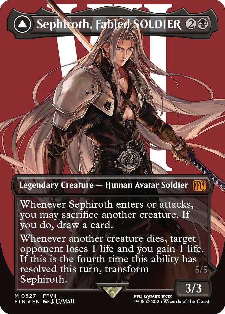 Sephiroth, Fabled SOLDIER // Sephiroth, One-Winged Angel (Borderless) (Surge Foil) [FINAL FANTASY] | Exor Games Bridgewater