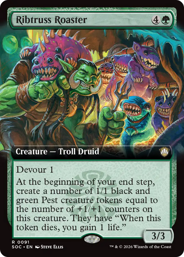 Ribtruss Roaster (Extended Art) [Secrets of Strixhaven Commander] | Exor Games Bridgewater