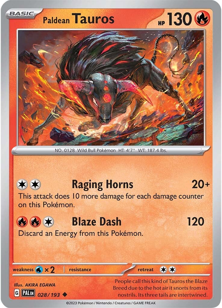 Paldean Tauros (028/193) [Scarlet & Violet: Paldea Evolved] | Exor Games Bridgewater