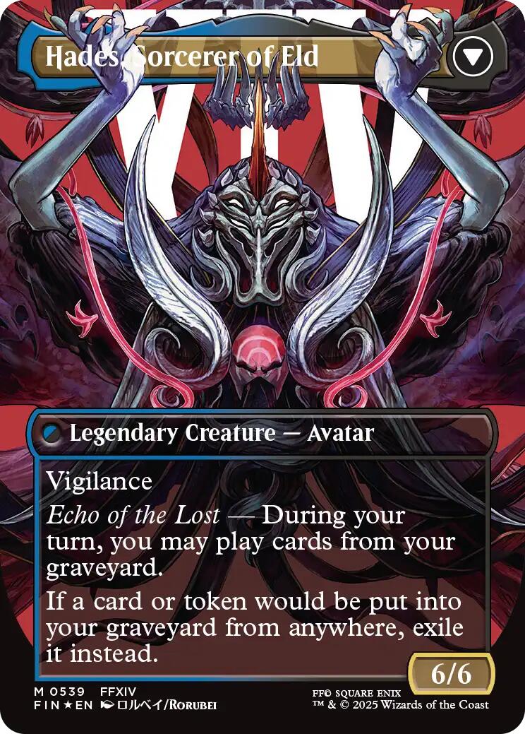 Emet-Selch, Unsundered // Hades, Sorcerer of Eld (Borderless) (Surge Foil) [FINAL FANTASY] | Exor Games Bridgewater