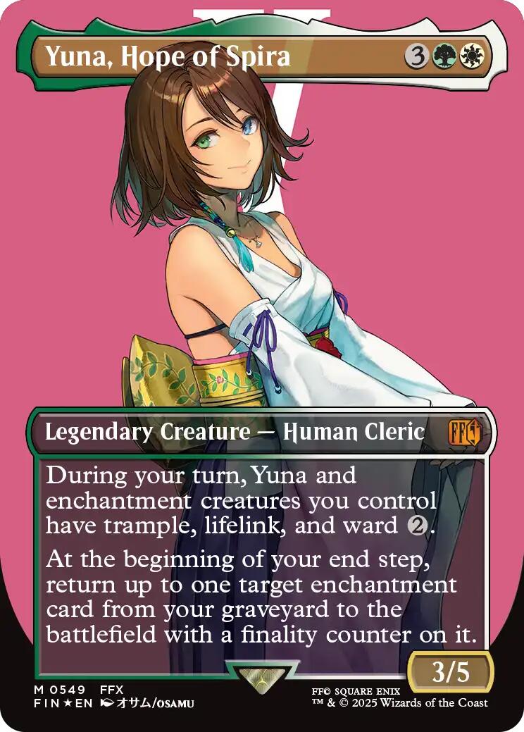 Yuna, Hope of Spira (Borderless) (Surge Foil) [FINAL FANTASY] | Exor Games Bridgewater