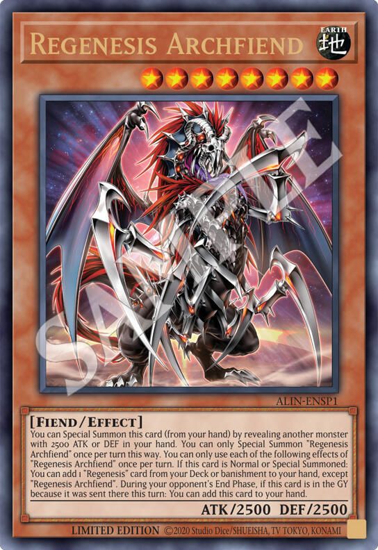 Regenesis Archfiend [ALIN-ENSP1] Ultra Rare | Exor Games Bridgewater
