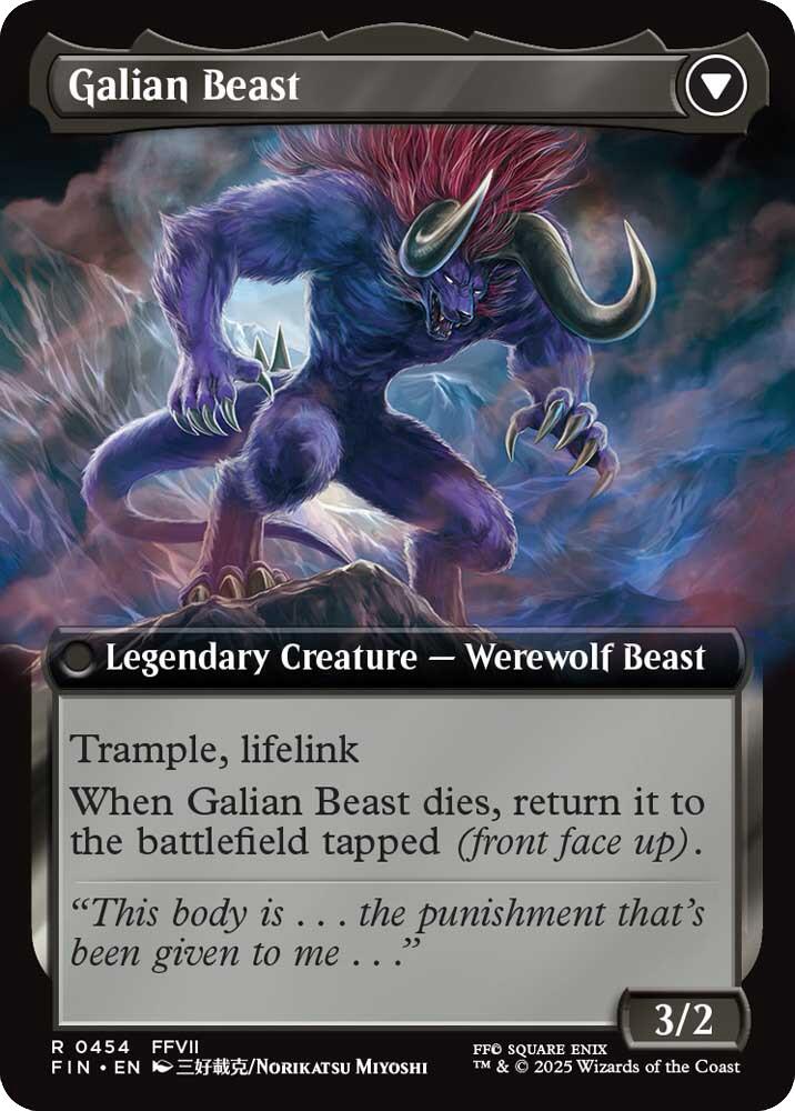 Vincent Valentine // Galian Beast (Extended Art) [FINAL FANTASY] | Exor Games Bridgewater