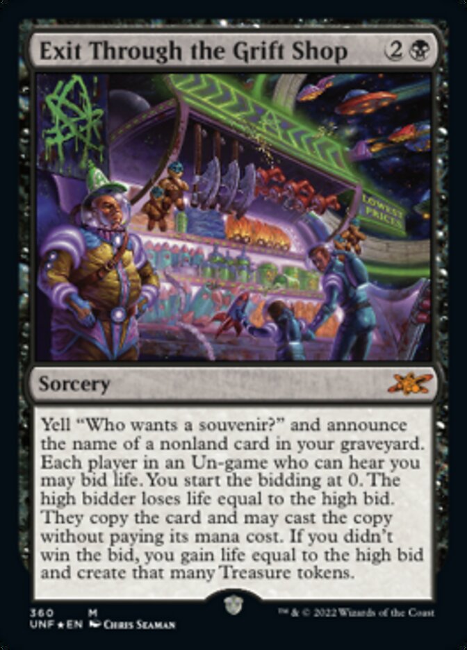 Exit Through the Grift Shop (Galaxy Foil) [Unfinity] | Exor Games Bridgewater