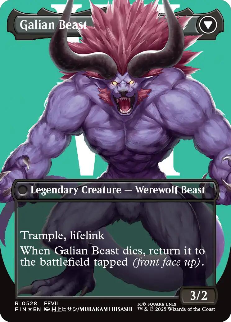 Vincent Valentine // Galian Beast (Borderless) (Surge Foil) [FINAL FANTASY] | Exor Games Bridgewater