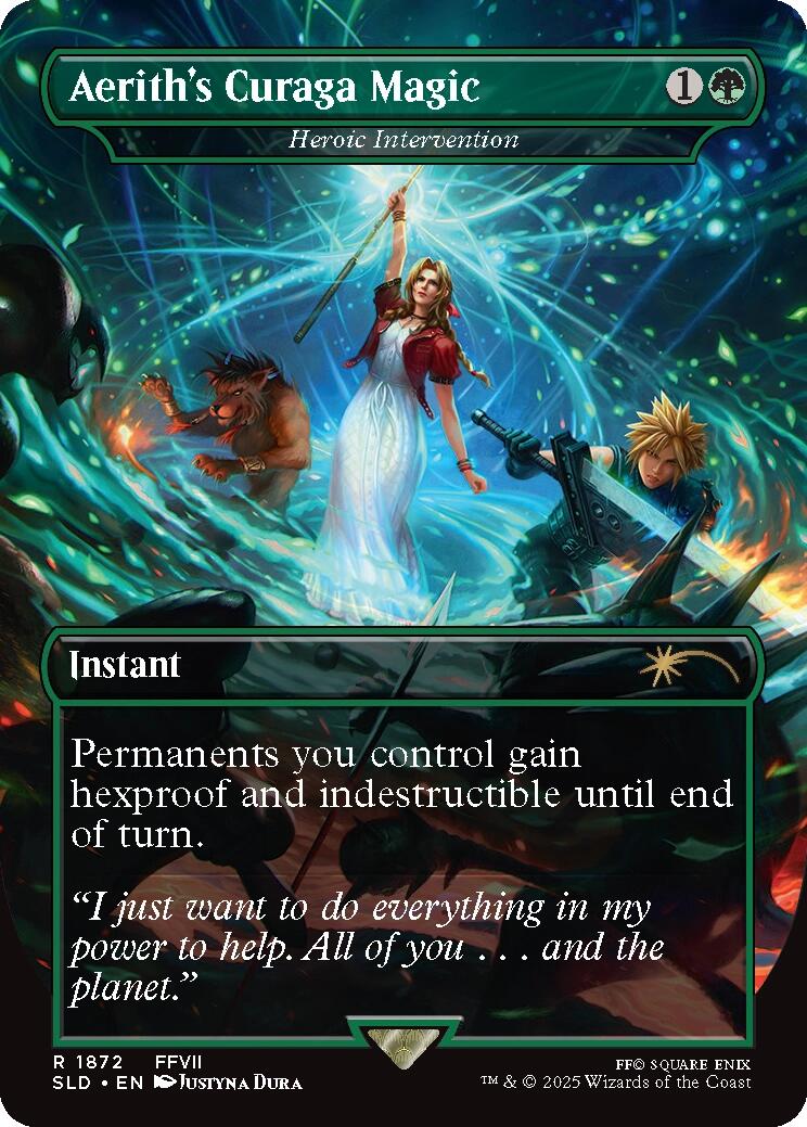 Aerith's Curaga Magic - Heroic Intervention [Secret Lair Drop Series] | Exor Games Bridgewater