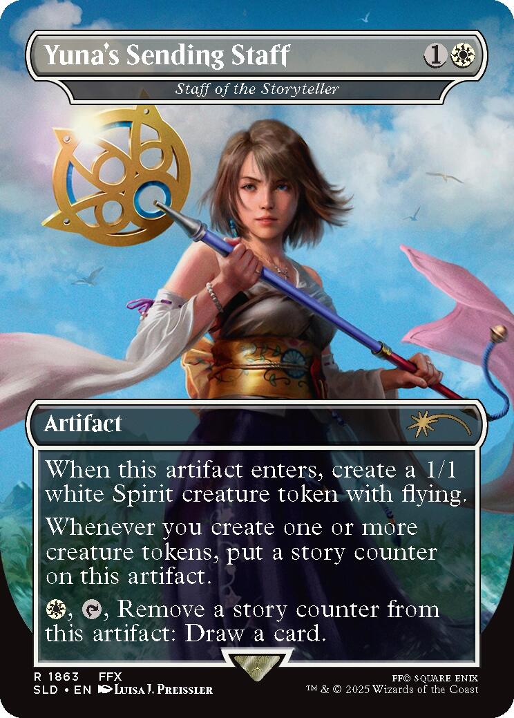 Yuna's Sending Staff - Staff of the Storyteller [Secret Lair Drop Series] | Exor Games Bridgewater