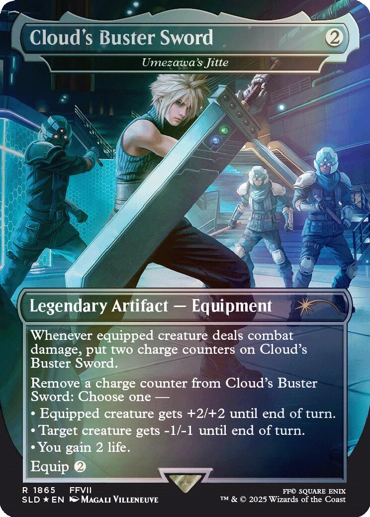 Cloud's Buster Sword - Umezawa's Jitte (Rainbow Foil) [Secret Lair Drop Series] | Exor Games Bridgewater