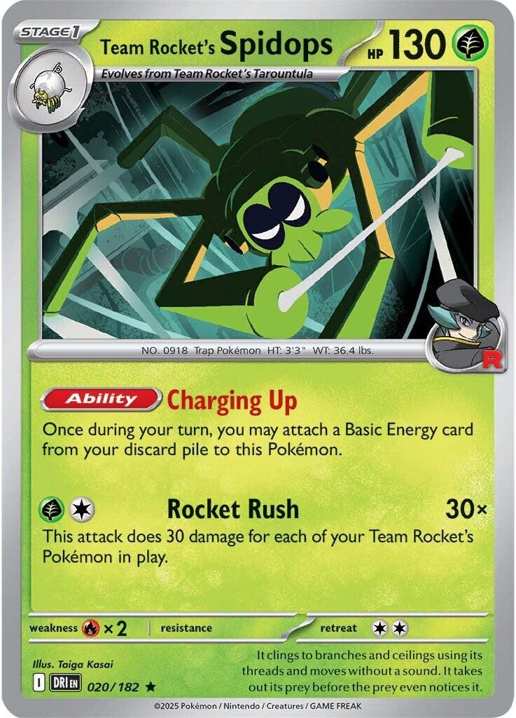Team Rocket's Spidops (020/182) [Scarlet & Violet: Destined Rivals] | Exor Games Bridgewater