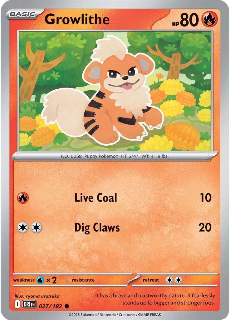 Growlithe (027/182) [Scarlet & Violet: Destined Rivals] | Exor Games Bridgewater