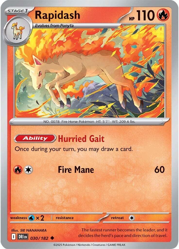 Rapidash (030/182) [Scarlet & Violet: Destined Rivals] | Exor Games Bridgewater