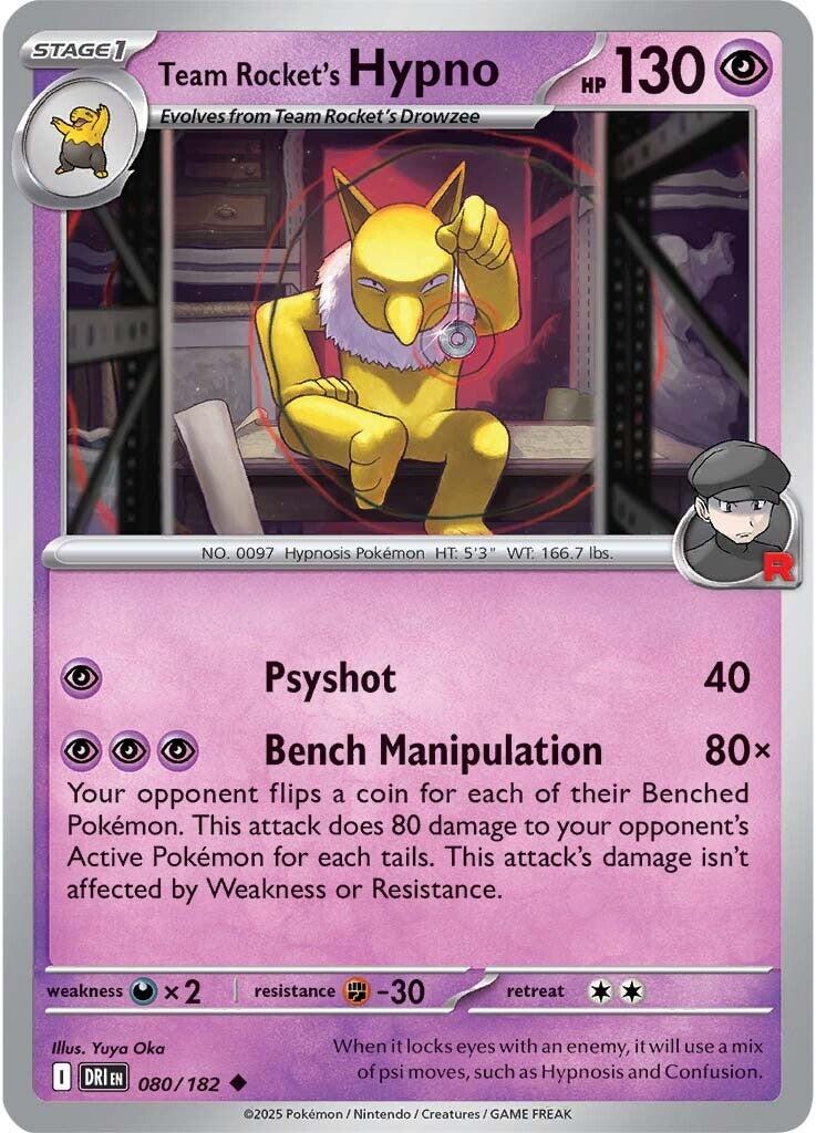 Team Rocket's Hypno (080/182) [Scarlet & Violet: Destined Rivals] | Exor Games Bridgewater