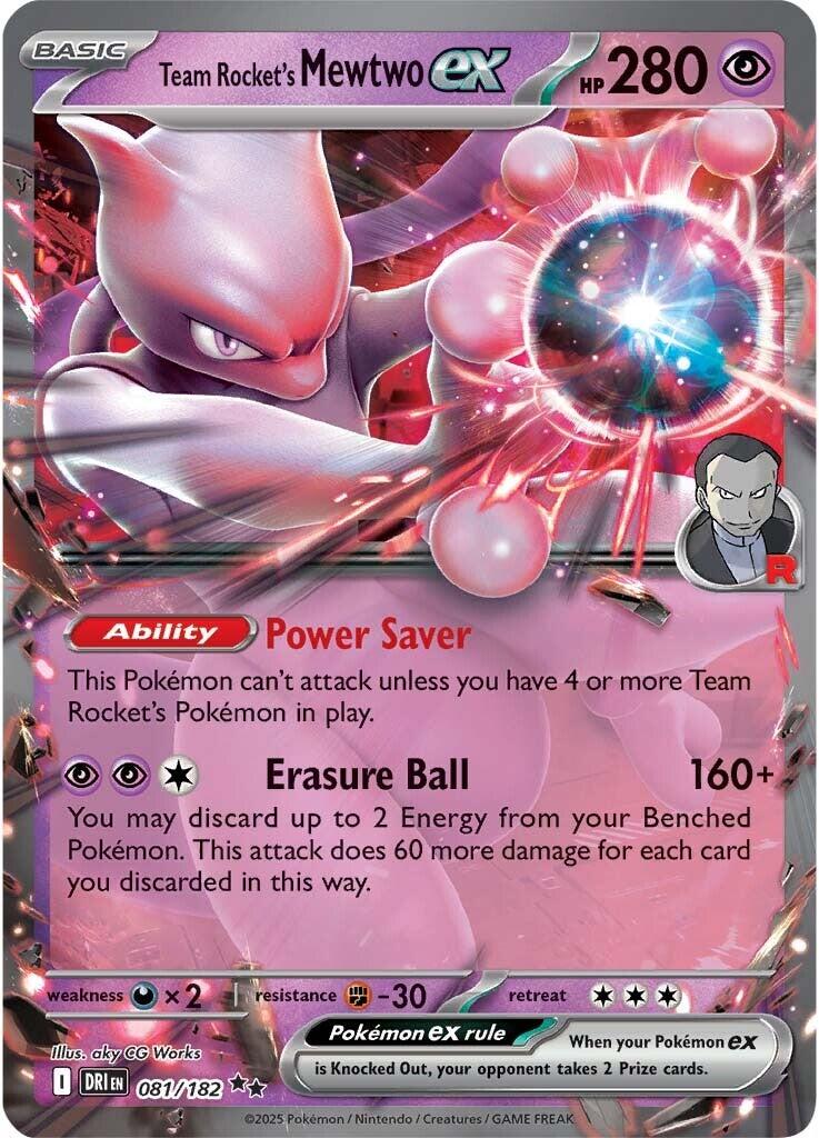 Team Rocket's Mewtwo ex (081/182) [Scarlet & Violet: Destined Rivals] | Exor Games Bridgewater