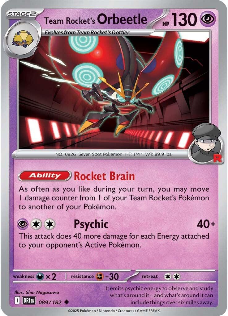 Team Rocket's Orbeetle (089/182) [Scarlet & Violet: Destined Rivals] | Exor Games Bridgewater