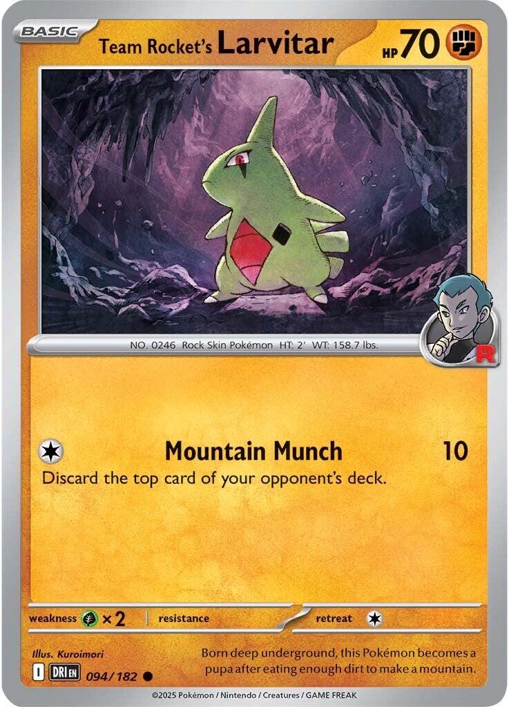 Team Rocket's Larvitar (094/182) [Scarlet & Violet: Destined Rivals] | Exor Games Bridgewater