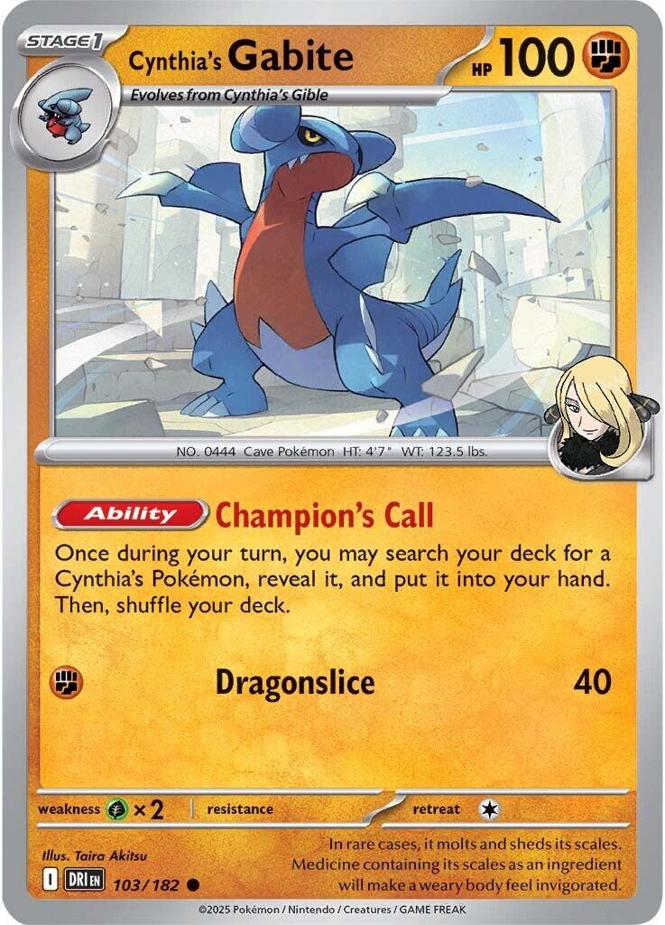 Cynthia's Gabite (103/182) [Scarlet & Violet: Destined Rivals] | Exor Games Bridgewater