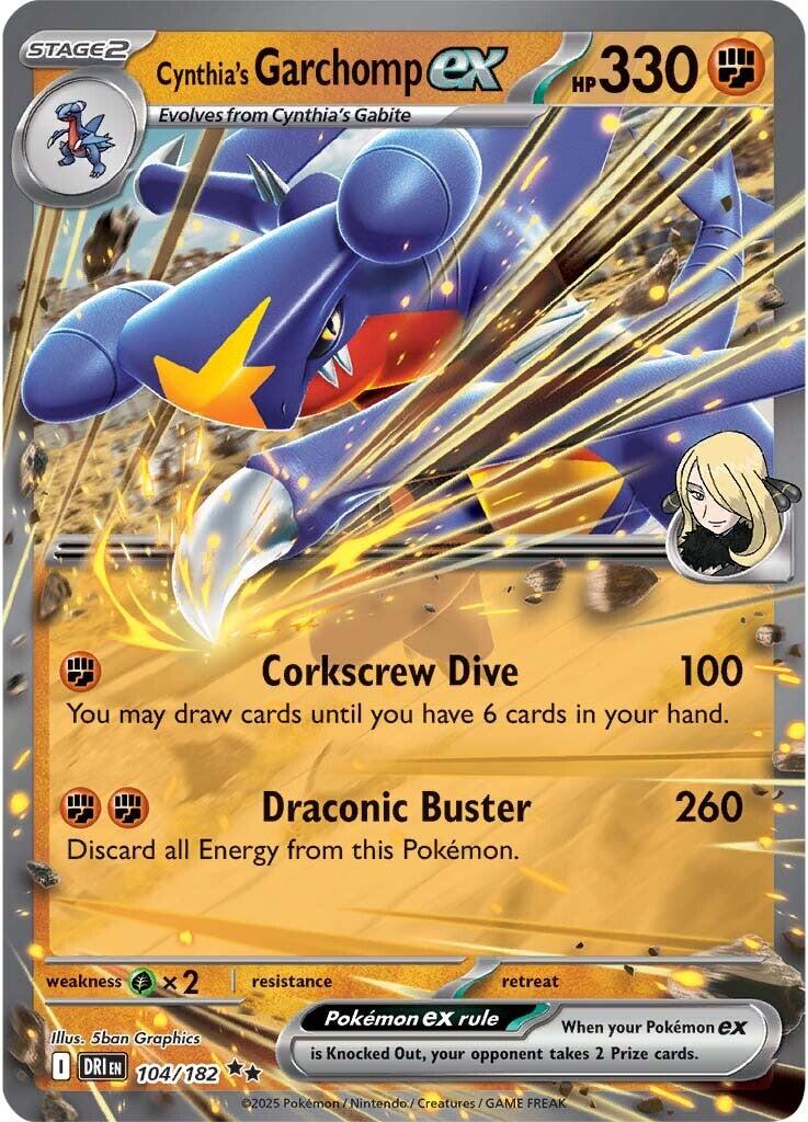 Cynthia's Garchomp ex (104/182) [Scarlet & Violet: Destined Rivals] | Exor Games Bridgewater