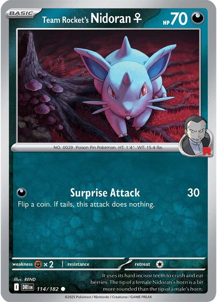 Team Rocket's Nidoran (114/182) [Scarlet & Violet: Destined Rivals] | Exor Games Bridgewater