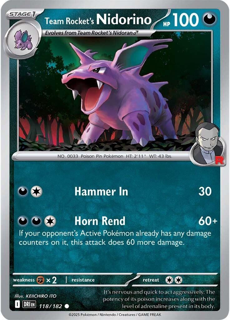 Team Rocket's Nidorino (118/182) [Scarlet & Violet: Destined Rivals] | Exor Games Bridgewater