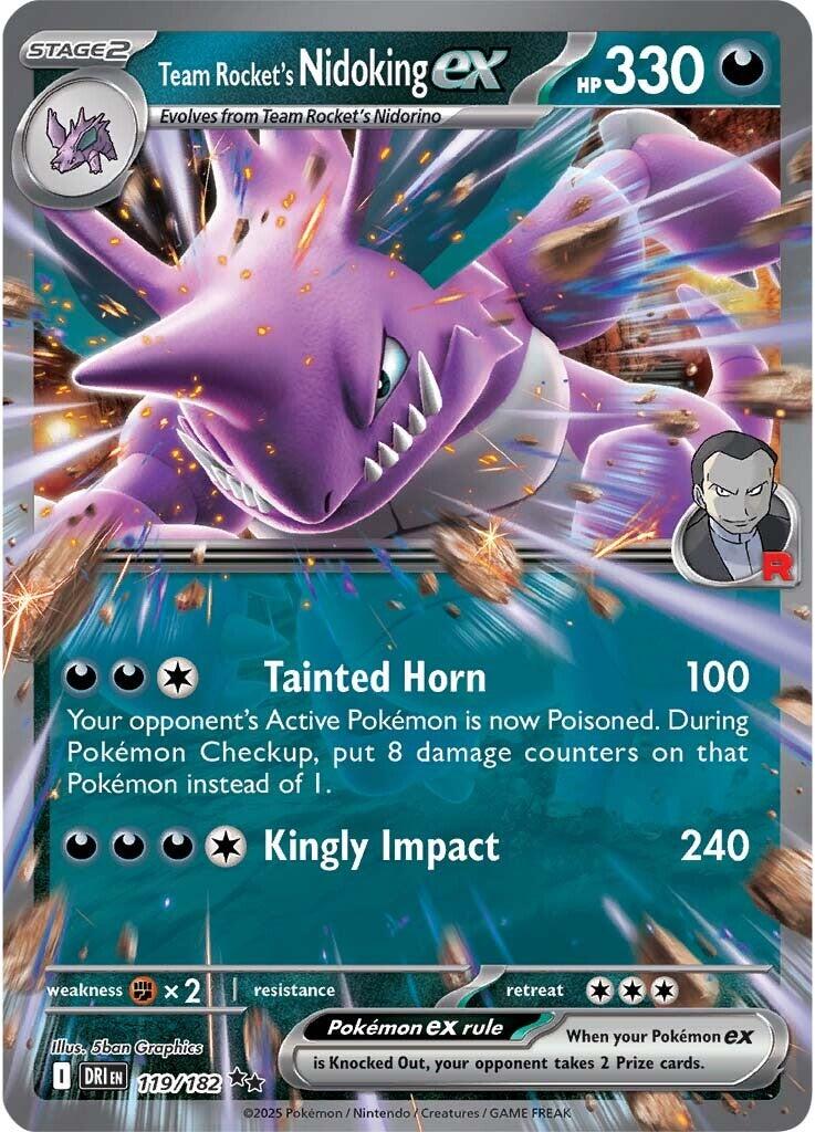 Team Rocket's Nidoking ex (119/182) [Scarlet & Violet: Destined Rivals] | Exor Games Bridgewater