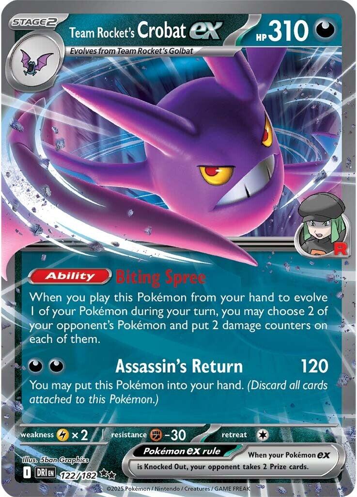 Team Rocket's Crobat ex (122/182) [Scarlet & Violet: Destined Rivals] | Exor Games Bridgewater