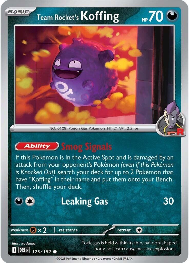 Team Rocket's Koffing (125/182) [Scarlet & Violet: Destined Rivals] | Exor Games Bridgewater
