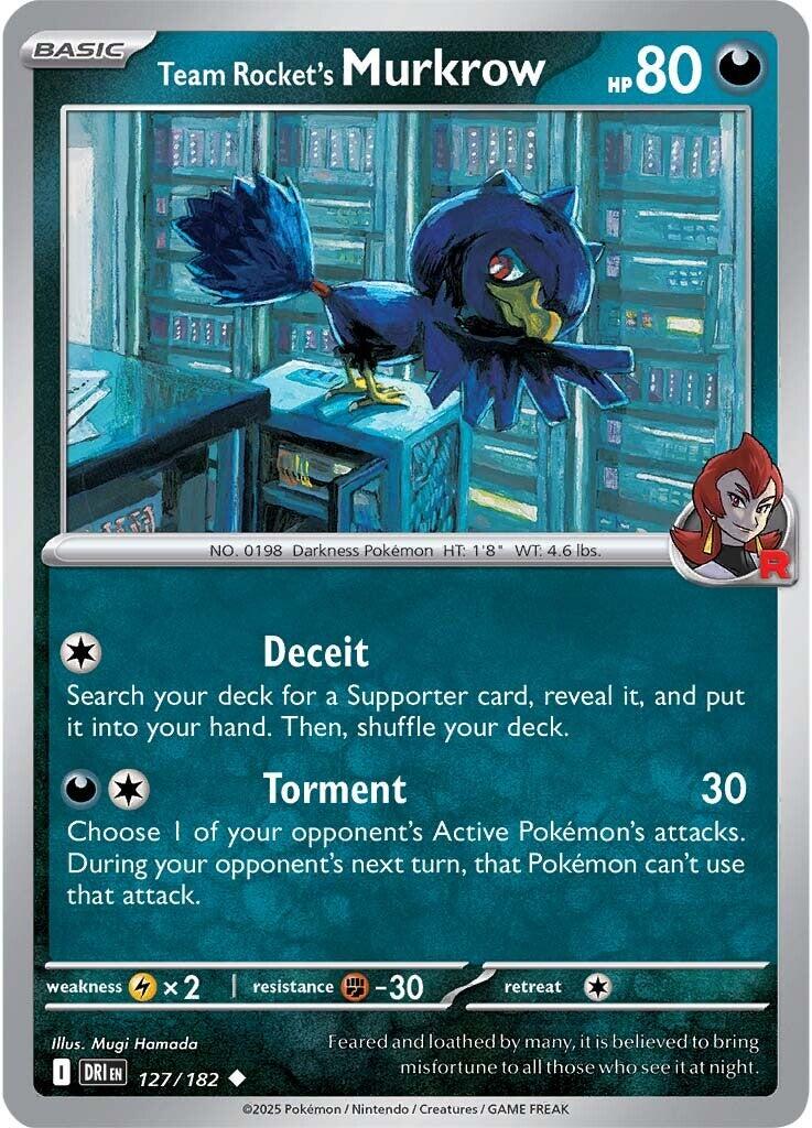 Team Rocket's Murkrow (127/182) [Scarlet & Violet: Destined Rivals] | Exor Games Bridgewater