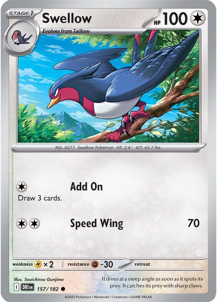 Swellow (157/182) [Scarlet & Violet: Destined Rivals] | Exor Games Bridgewater