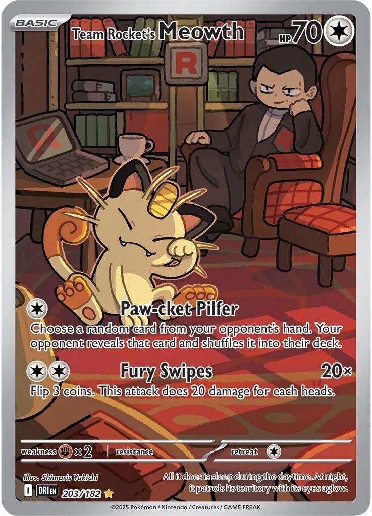 Team Rocket's Meowth (203/182) [Scarlet & Violet: Destined Rivals] | Exor Games Bridgewater