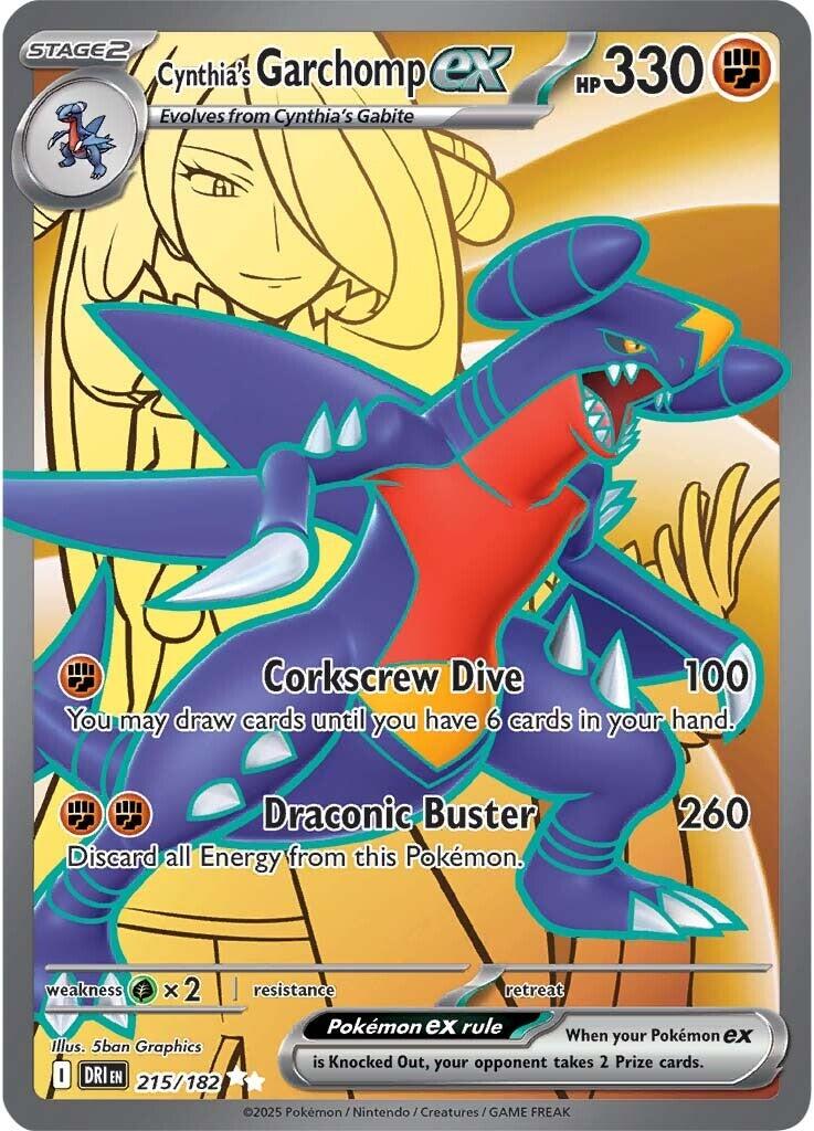 Cynthia's Garchomp ex (215/182) [Scarlet & Violet: Destined Rivals] | Exor Games Bridgewater