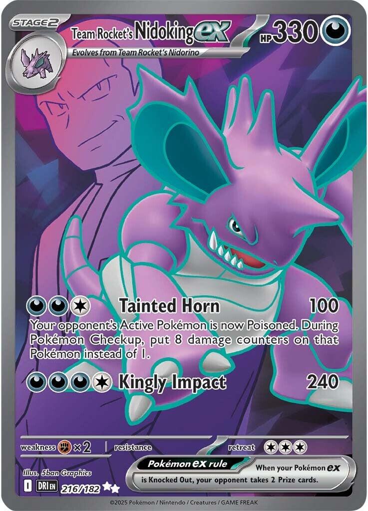 Team Rocket's Nidoking ex (216/182) [Scarlet & Violet: Destined Rivals] | Exor Games Bridgewater