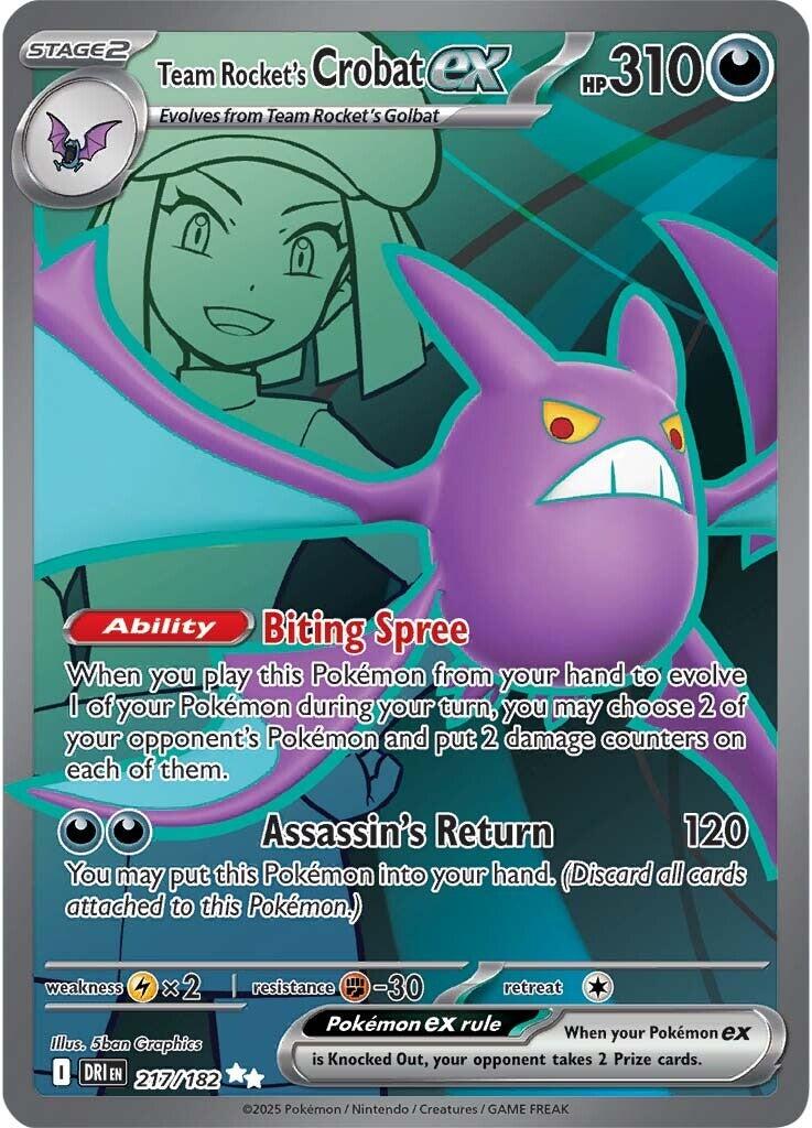 Team Rocket's Crobat ex (217/182) [Scarlet & Violet: Destined Rivals] | Exor Games Bridgewater